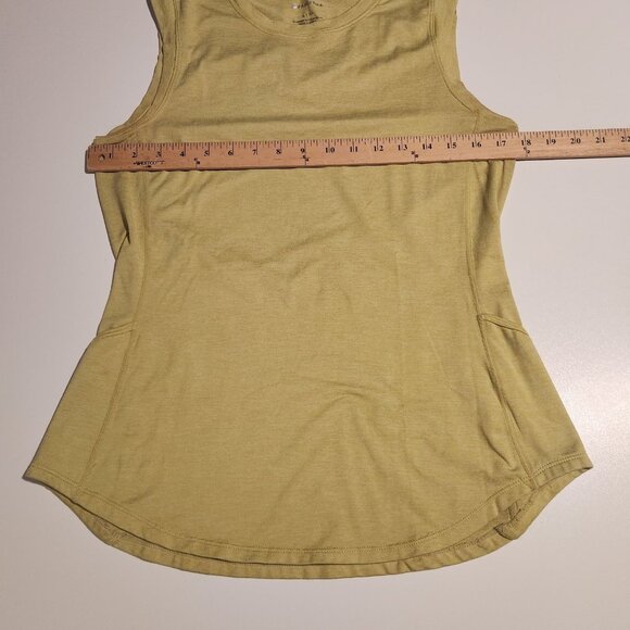 Fabletics Tank Top Sleeveless Activewear Crew Neck Yellow Womens Large / 10 - Picture 8 of 10
